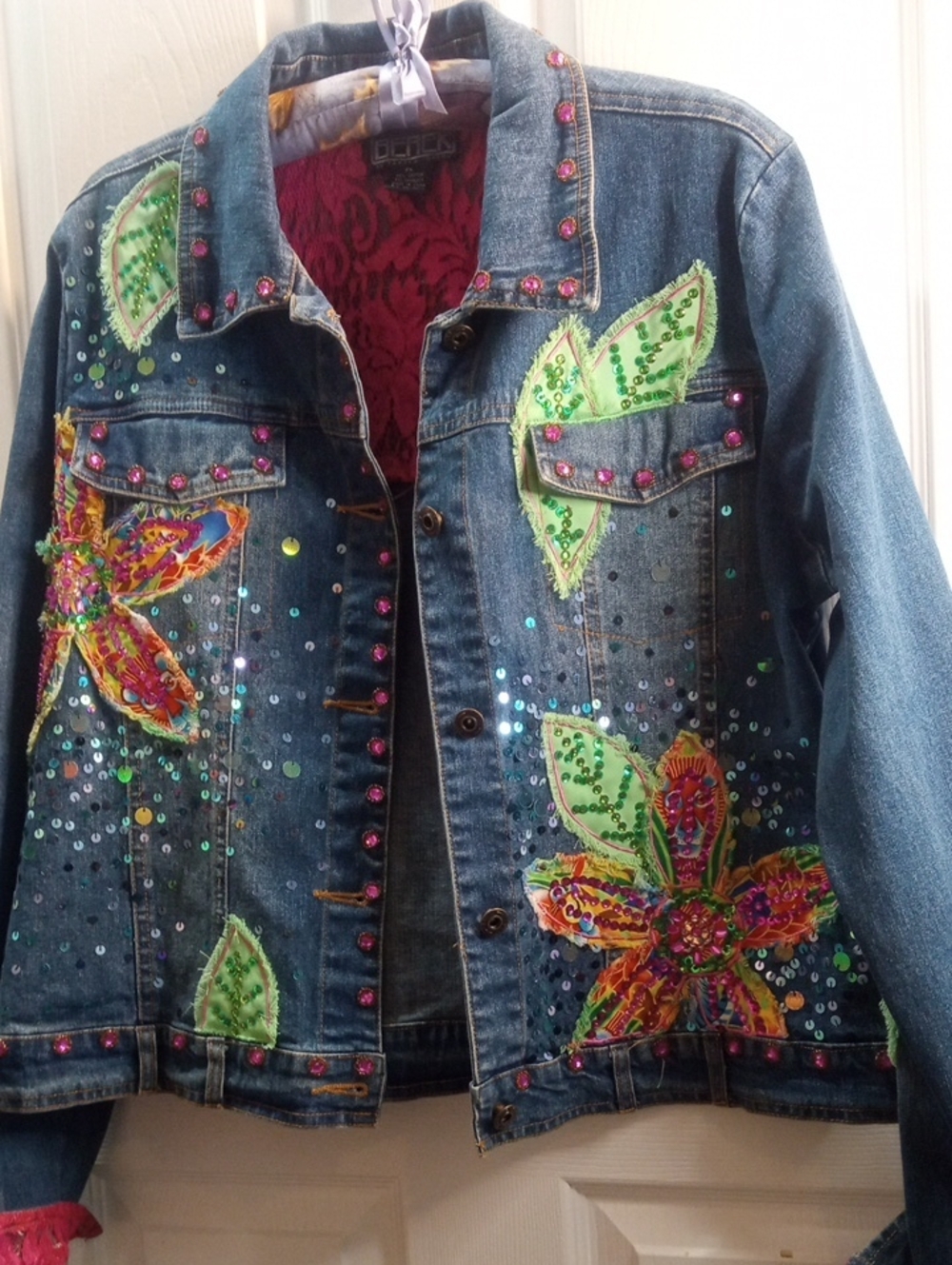 BEHEK by TAKAKO SAKON EMBELLISHED DENIM JACKET